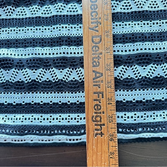 SOHO Apparel Ltd. Black & White  Lace insert Stripe Dress – Size 2X - Picture 9 of 9